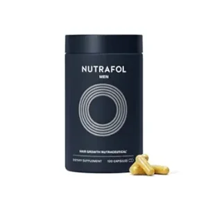 Nutrafol Men Hair Growth Supplement for Thicker, Stronger Hair (4 Capsules Per Day - 1 Month Supply), 120 Count (Pack of 1)