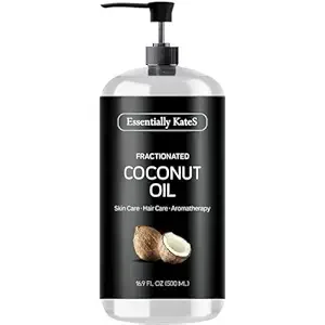 Fractionated Coconut Oil - Body & Hair Carrier Oil, 16.9 Fl Oz (500ML), No Scent