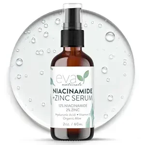 Improve Skin Texture: Experience the rejuvenating benefits of Niacinamide as it helps to reduce pores, fine lines and wrinkles, as reported by real, satisfied customers. Multi-Purpose Skincare: Our Niacinamide + Zinc Serum can also help to relieve redness, fade dark spots and eliminate excess oil. How It Works: While Zinc goes to work regulating your skin’s natural oil production, niacinamide fades dark spots and minimizes pores, giving you the flawless complexion you’ve always dreamed of. Packed With Botanicals: Ingredients such as aloe vera serve to hydrate the skin, while botanical hyaluronic acid aids in the skin’s moisture retention. Clean Beauty: Eva Naturals is dedicated to using high-quality botanicals, effective actives, and clean, science based synthetics in our products that are tried and tested to produce results. They are free of harmful parabens, sulfates and dyes.
