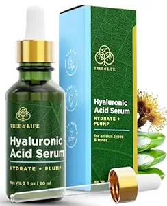 Tree of Life Beauty Niacinamide Vitamin B3 Serum, Hydrating Face Oil for Dark and Age Spots, Tightens Pores, Facial Serums for Sensitive Skin Care with Hyaluronic Acid and Vitamin E, 2 Fl Oz