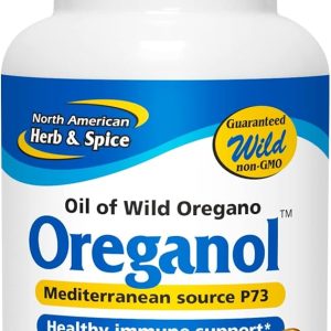NORTH AMERICAN HERB & SPICE Oreganol P73-60 Gelcaps - Immune System Support - Unprocessed, Vegan Friendly Wild Oregano - Mediterranean Source - Non-GMO - 60 Servings