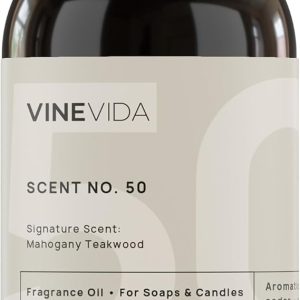 VINEVIDA [4oz] Mahogany Teakwood Fragrance Oil for Candle Making - Candle Fragrance Oil, Made in USA - Scents for Soap Making - Natural Candle Fragrance Oil - Soap Scents