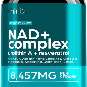 NAD Supplement 8457 mg Extra Strength NMN Alternative Liposomal + Green Tea for Women & Men, Resveratrol, CoQ10, Alpha Lipoic Acid – Energy Anti-Aging,Cell Regeneration –30-Day