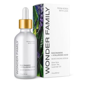 Korean Niacinamide & Hyaluronic Acid Serum for Face Skin Care – Hydrating Facial Serum with Allantoin, Glycerin & Vitamin E – Skin Care for Women & Men – Moisturizing for Dry & Oily Skin