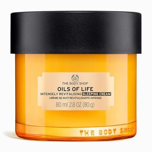 The Body Shop Oils Of Life Intensely Revitalising Sleeping Cream, 100% Vegan Night Cream, 2.7 Oz