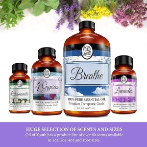 Oil of Youth Vanilla Essential Oil Pure Therapeutic Grade for Diffuser, Aromatherapy, Sleep & Skin Therapy – (16oz Bulk)